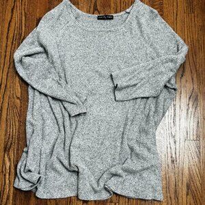 Kim & Cami Heathered Gray  Trapeze Tunic 2X